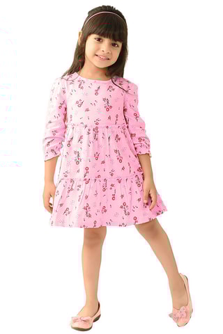 Jurk met Ruches Roze