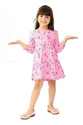Jurk met Ruches Roze