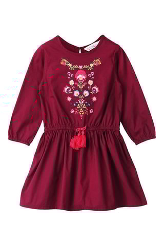 Jurk Bordeauxrood