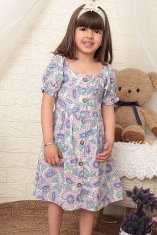 Jurk Roze en Blauw