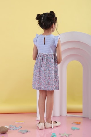 Jurk - Blauw en Roze