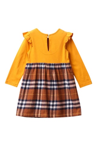 Jurk Mosterdgeel en Bruin