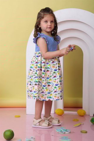 Jurk - Wit en Blauw