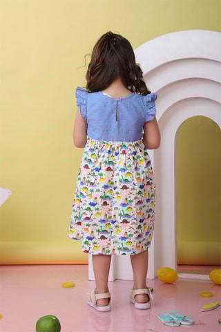 Jurk - Wit en Blauw