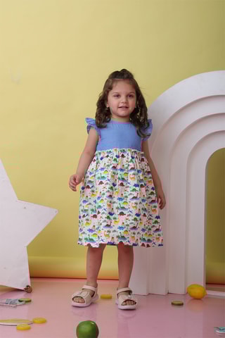 Jurk - Wit en Blauw