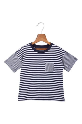 T-shirt Marineblauw en Wit