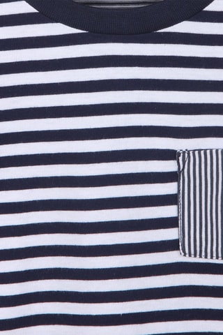 T-shirt Marineblauw en Wit