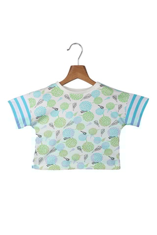 T-shirt Wit en Blauw