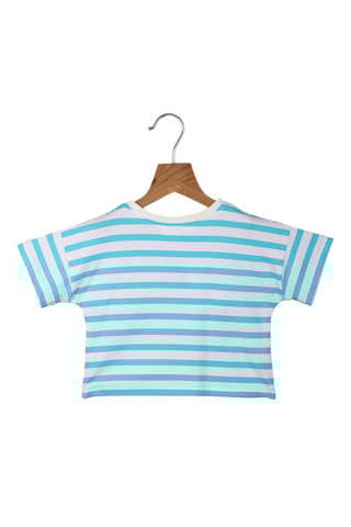 T-shirt Wit en Blauw