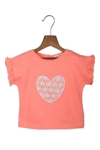 T-shirt Koraalrood