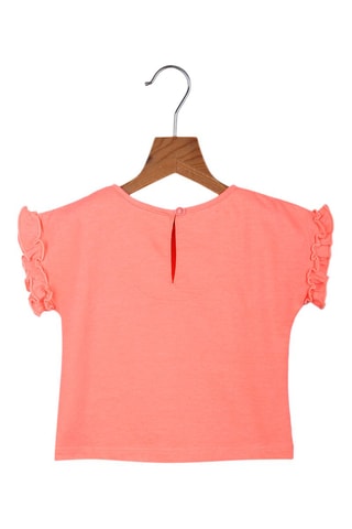 T-shirt Koraalrood