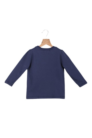 T-shirt met lange mouwen. Marineblauw