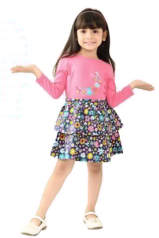Rok Marineblauw en Roze