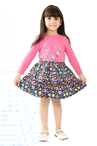 Rok Marineblauw en Roze