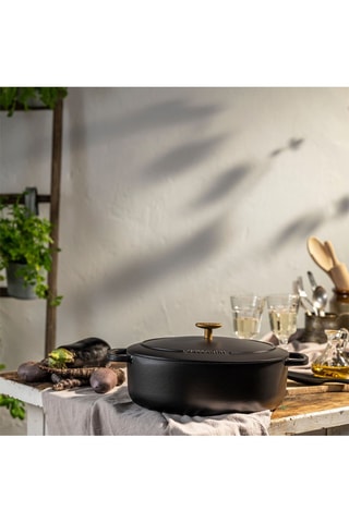 Cocotte ovale en fonte Bellamonte - 31 cm - 5 à 6 personnes - 5,5 l