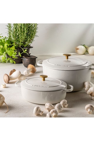 Cocotte ovale en fonte Bellamonte - 33 cm - 6 à 7 personnes - 6,5 l
