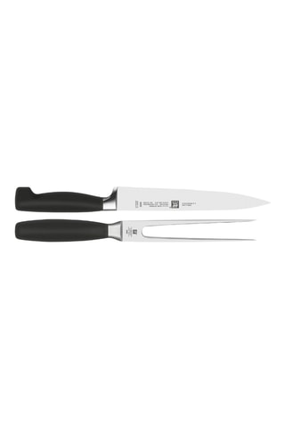 1 couteau et une fourchette à viande en acier inoxydable Four Star