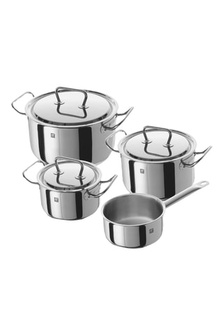 3 marmites et 1 casserole en acier inoxydable 18/10 et acier inoxydable Twin Classic