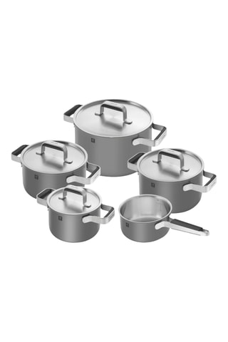 Batterie de cuisine en acier inoxydable Pure - 9 pièces