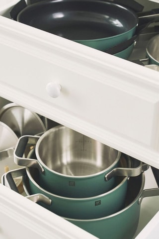 Batterie de cuisine en acier inoxydable, céramique et silicone Pure - 9 pièces