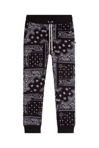 Jogging slim Terry Print - Noir