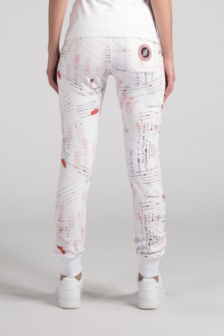 Jogging slim Terry Print - Blanc