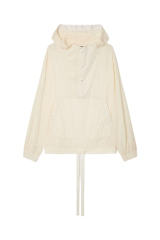Coupe-vent à capuche Nylon Button - Ecru
