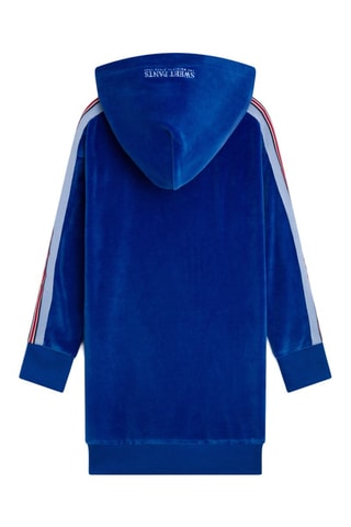 Robe sweat en velours Kid Strip Velv Grown - Bleu