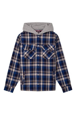 Surchemise à capuche oversize à capuche Overshirt - Gris et bleu