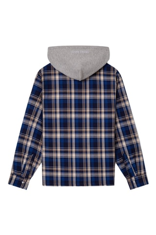 Surchemise à capuche oversize à capuche Overshirt - Gris et bleu