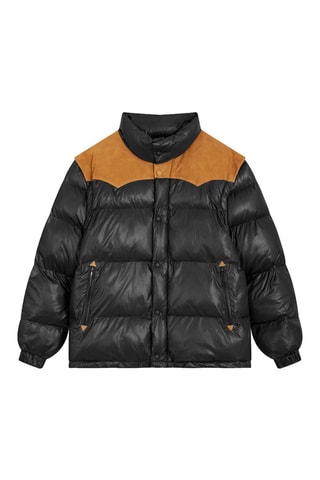 Doudoune en nubuck Puffer - Noir