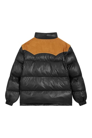 Doudoune en nubuck Puffer - Noir