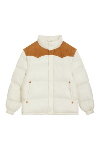Doudoune en nubuck Puffer - Ecru