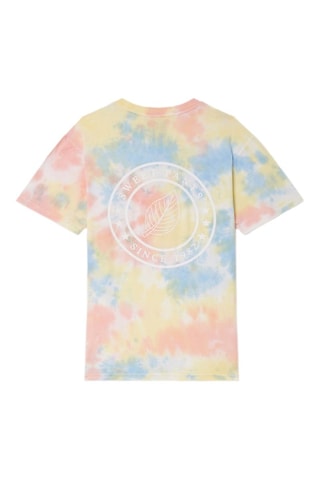 T-shirt tie and dye Slide Logo - Bleu et rose