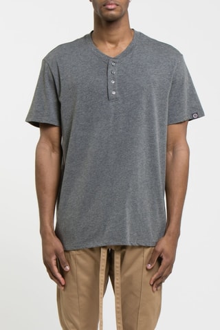 T-shirt Button - Gris foncé chiné
