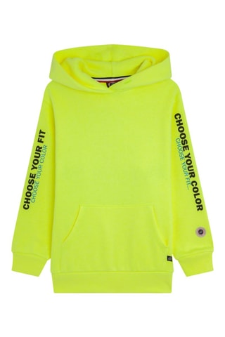 Sweat à capuche - Jaune fluo