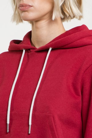 Sweat court à capuche Crop - Rouge
