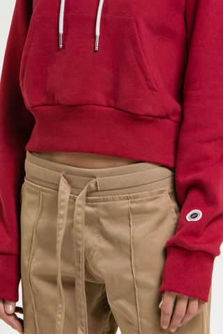 Sweat court à capuche Crop - Rouge