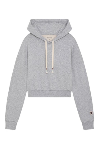 Sweat à capuche en coton biologique Hearth - Gris chiné
