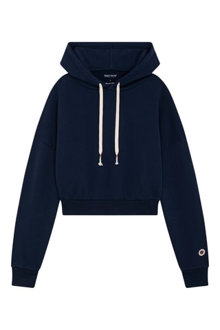 Sweat à capuche en coton biologique Hearth - Bleu marine