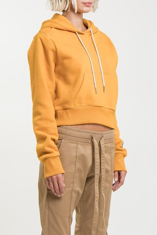 Sweat à capuche en coton biologique Hearth - Moutarde