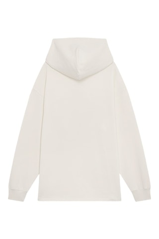Sweat à capuche en coton biologique Hearth - Blanc