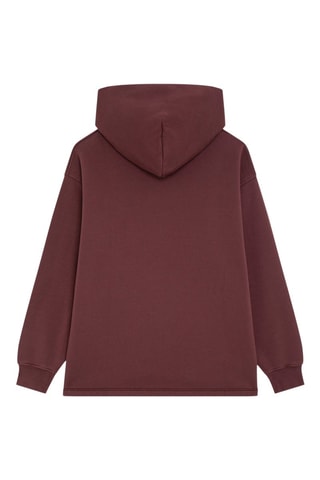 Sweat à capuche en coton biologique Hearth - Bordeaux