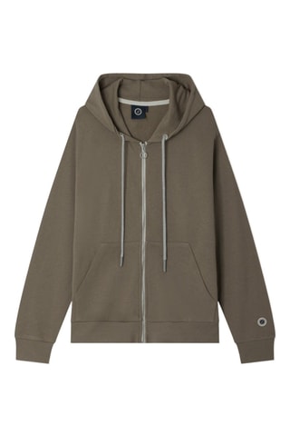 Sweat à capuche T Wide Zip - Marron