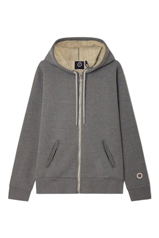 Sweat à capuche Wide Sherpa - Gris foncé