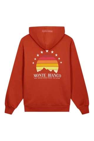 Sweat à capuche MB - Rouge brique