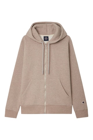 Sweat à capuche T Wide Zip - Beige chiné