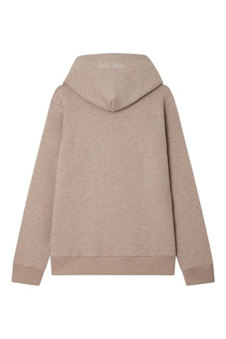Sweat à capuche T Wide Zip - Beige chiné