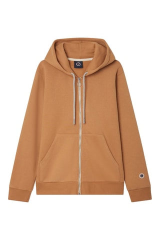 Sweat à capuche Wide Zip Hood - Camel
