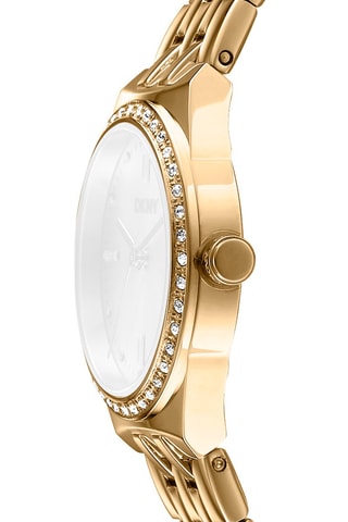 Relógio de quartzo em aço Evening - Dourado e branco